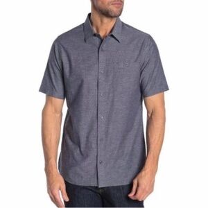 Travis Mathew Men’s Short Sleeve Button Down Shirt Blue Size XXL Casual Shirt